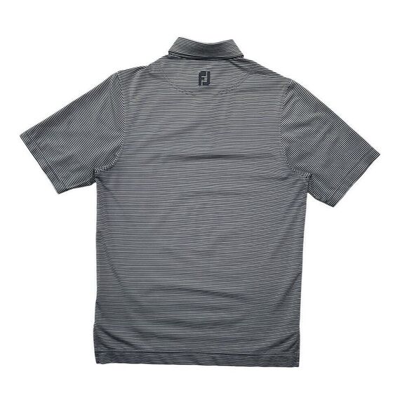 FootJoy Golf Polo Men's Size Small Grey Striped Sawgrass Embroidered Stretch - Picture 6 of 12
